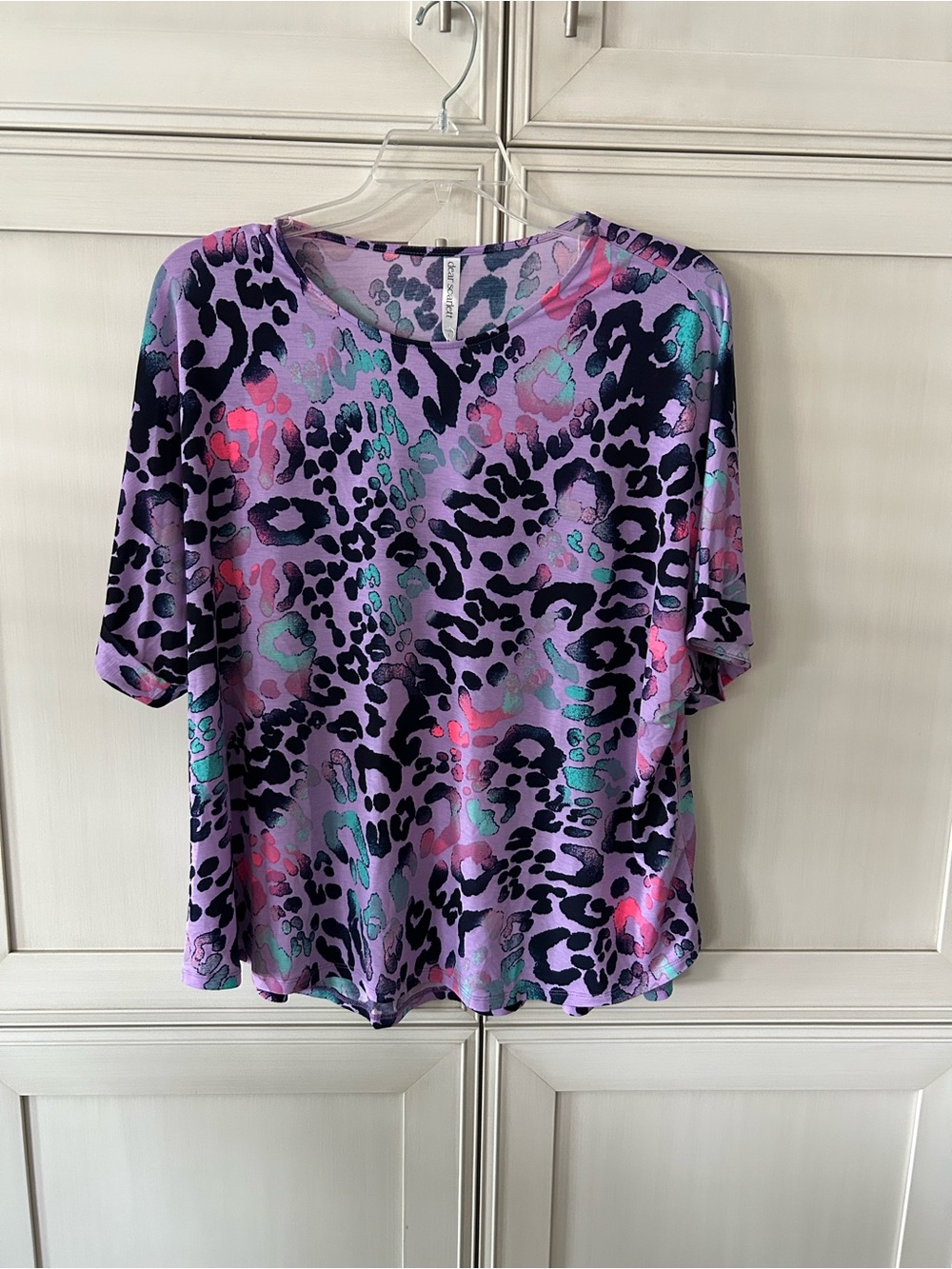 Lavender Animal Print Short Sleeve Tee
